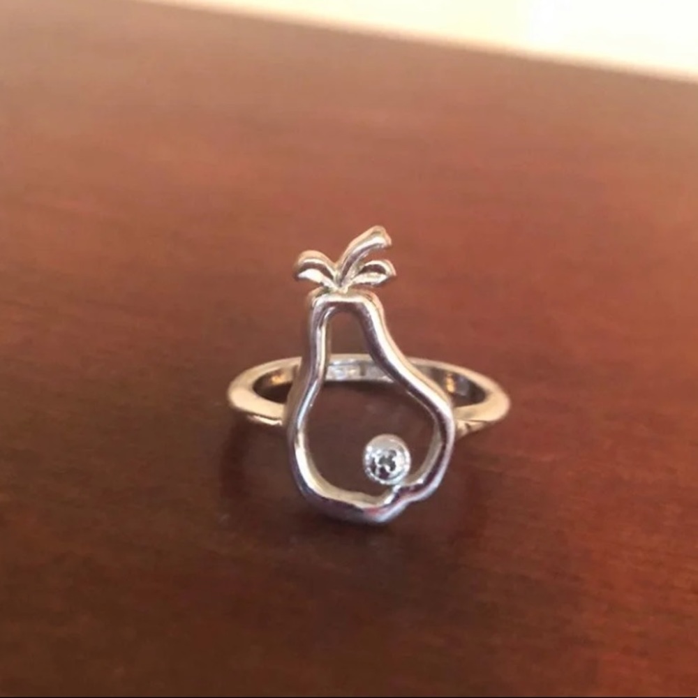 Sterling silver diamond ring